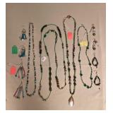 MPS210 Four Natural Stone & Pearl Necklaces & Four Pairs Of Earrings New 