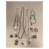 MPS213 Four Handcrafted Necklaces & Six Pairs Of Earrings New