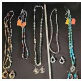 MPS407 - Five Handcrafted Necklaces & Four Pairs Of Earrings New