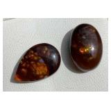 HPT015 Pair of High-Quality Fire Agate Gemstones