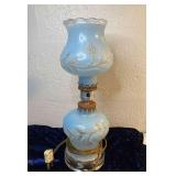 HPT035 Antique Blue Glass Table Lamp
