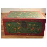 HPT036 Antique Wooden Storage Trunk 