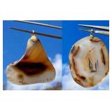 HPT039 Pair of Beautiful Montana Agate Pendants