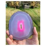 HPT058 Pink Agate Slab - Decoration Crystal