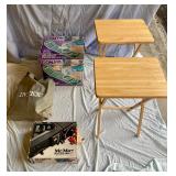 HPT086 Wood Tables, Portable Burner, Mattress (queen)