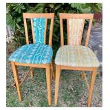 HPT089 Wood Bar Height Chairs (2) 
