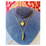 HPT097 2 X Tiger’s Eye GF Necklaces 