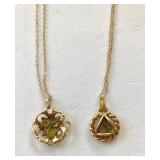 HPT124 Peridot Goldtone Necklaces 
