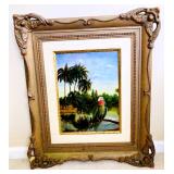 HPT125 1938 Oil Painting -Original - Parrot