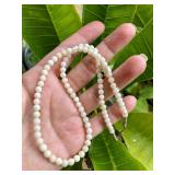 HPT139 SS White Coral Necklace 