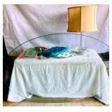 HPT146 Oval Glass Table Top, Lamp