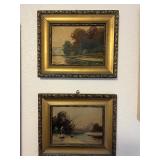 AAT011- (2) Vintage Framed Paintings On Board