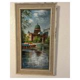 AAT013- Vintage Framed Painting On Board