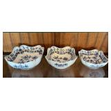 AAT041 Blue Onion Meissen Germany Fine China Nesting Serving Bowls