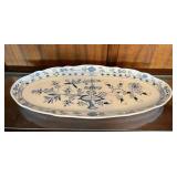 AAT042 Blue Onion Meissen Germany Fine China Large Oval Serving Platter Plate