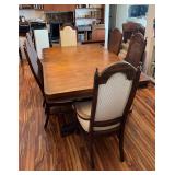 AAT043 Wooden Dining Table With Six Matching Chairs 