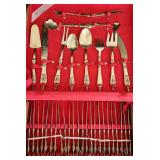 AAT092 - Vintage Nickel Bronze Flatware Set