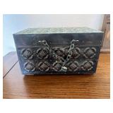 AAT170- Vintage Ornate Wooden Trinket Box