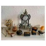 AAT187 Metal Mantle Clock, Russian Lacquered Trinket Boxes & More!