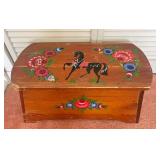 AAT191- Hand Painted Wooden Trunk