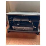 AAT208- Tv Stand & Sanyo Dvd/VCR Player