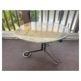 AAT259- Metal Frame Stone With Resin Finish Coffee Tabl