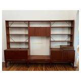 AAT297- Wooden Mid Century Modern Tv Wall Unit