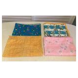 MMF032 Four Handmade Baby Blankets New