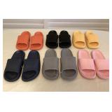 MMF034 Six Pairs Of Comfy Slides New Size 7-8?