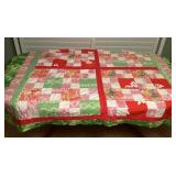MMF074 Vintage Patchwork Quilt Blanket 