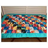 MMF076 Vintage Hawaiian Patchwork Quilt Futon Style Blanket 