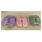 MMF081 Three Pairs Of Clogs Women’s Size 7-8? New