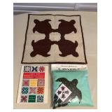 MMF096 Hawaiian Honu Quilt, Cushion Kit & Hawaiian Quilt Patterns & Designs Book