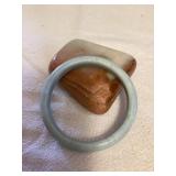 MMF163 Green Jade Bangle Bracelet New As Is