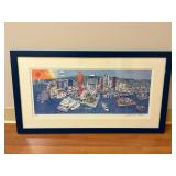 AAA018 Framed Limited Edition Scenic Picture Of Kobe Port