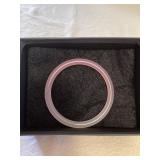 CCS003 Pink & White Jade Bangle Bracelet New
