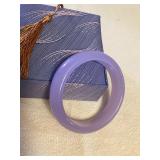 CCS006 Lavender Jade Bangle Bracelet New