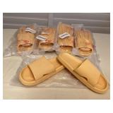 CCS036 Five Pairs Of Yellow Slides Women’s Size 7-8? New