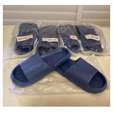 CCS037 Five Pairs Of Blue Slides Women’s Size 7-8? New