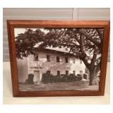 CCS116 Koa Framed Vintage Photo Of Punahou School Building
