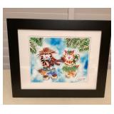 CCS125 Framed Michael Lee Picture Of Hawaiian Cats