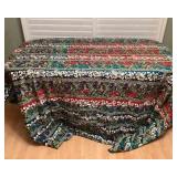 CCS144 Large Hawaiian Barkcloth Patchwork Quilt Blanket New