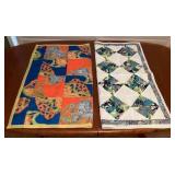 CCS145 Two Reversible Patchwork Quilt Blankets New