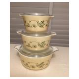 CCS185 Set Of Three Pyrex Shenandoah Dishes