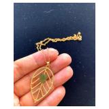 HFF001 Jade Heart GF Necklace 