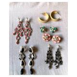 HFF025 Vintage Costume Earrings - 6 Pairs