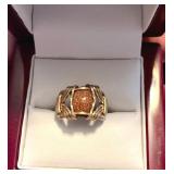 HFF027 Sunstone GF Hand Crafted Ring Size 5