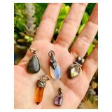 HFF067 Sterling Silver Gemstone Pendants - Bali -