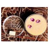 HFF071 Faceted Amethyst Genuine Gemstones X 3