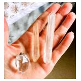 HFF074 Natural Quartz Laser Wands & Crystal Pendant